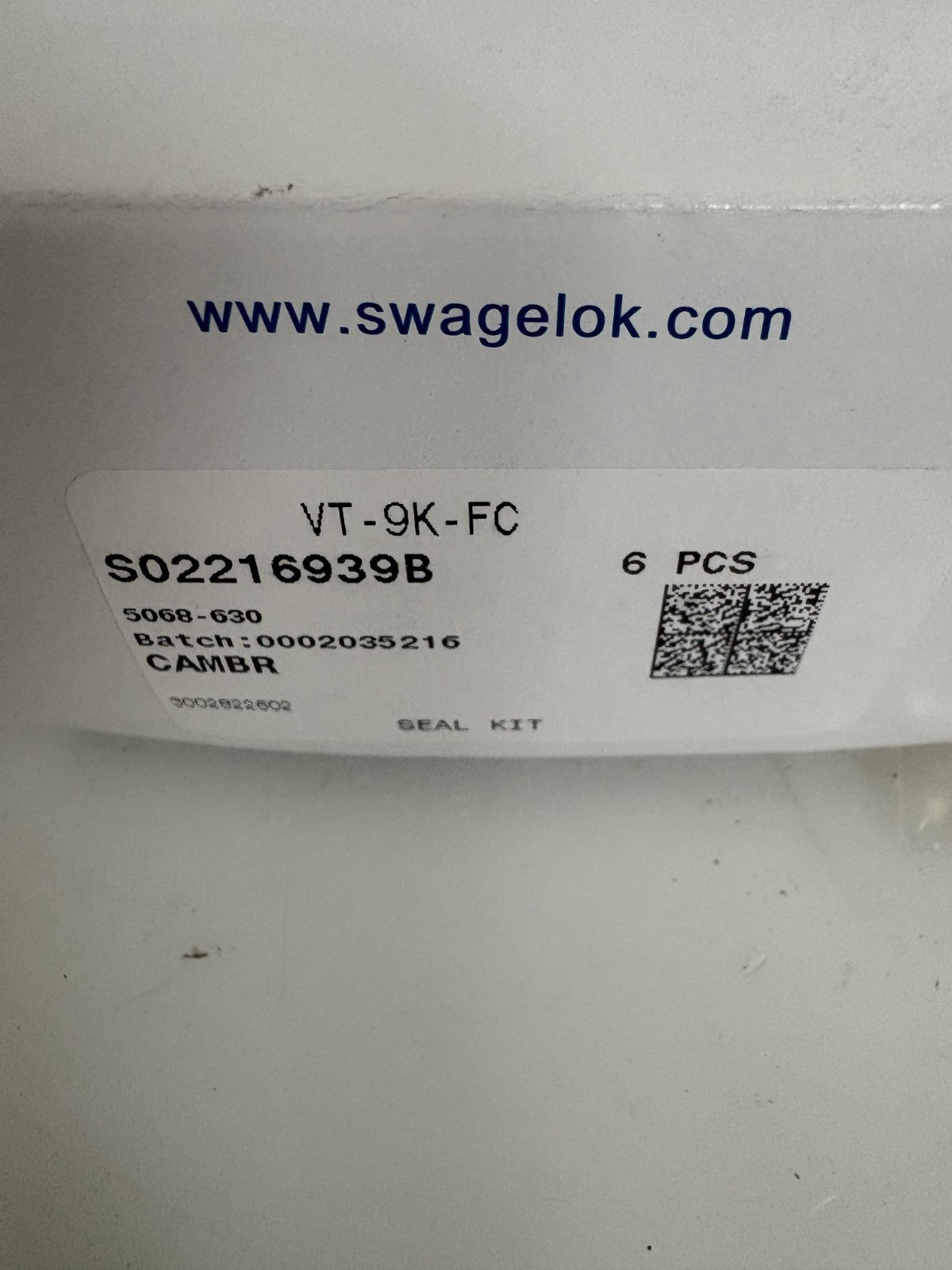 LOT OF 7 SWAGELOK SEAL KIT VT-9K-FC