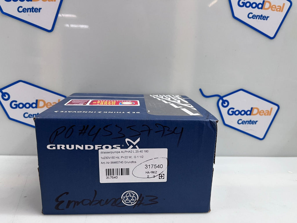 Grundfos ALPHA1L 25-40 180 98460745 circulation pump 230V heating cooling