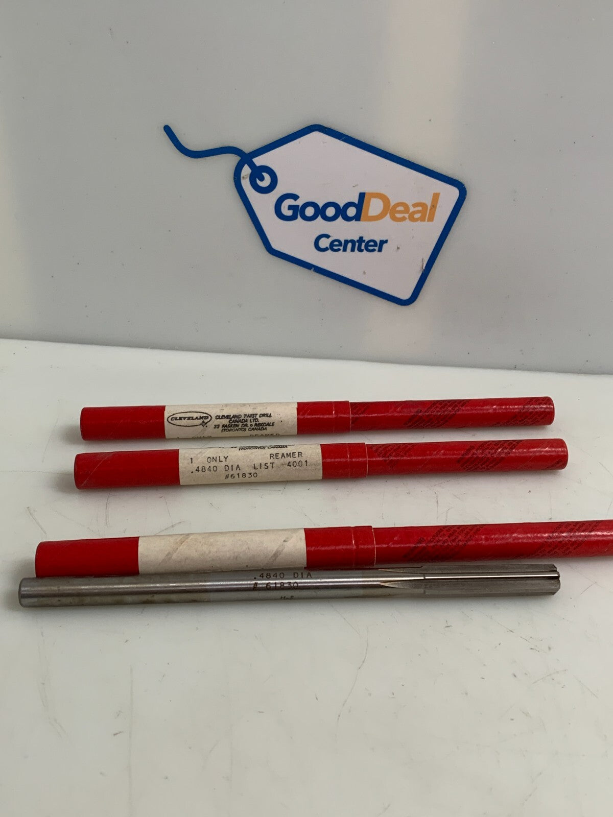 LOT OF 3 CLEVELAND REAMER STRAIGHT FLUTE .4840DIA #61830
