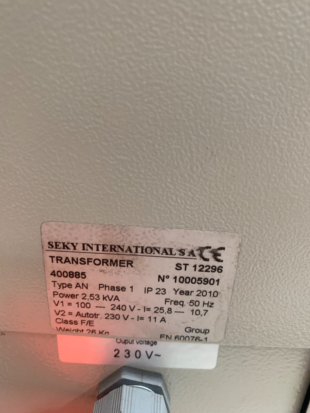 SEKY INTERNATIONAL SA Transformer ST 12296