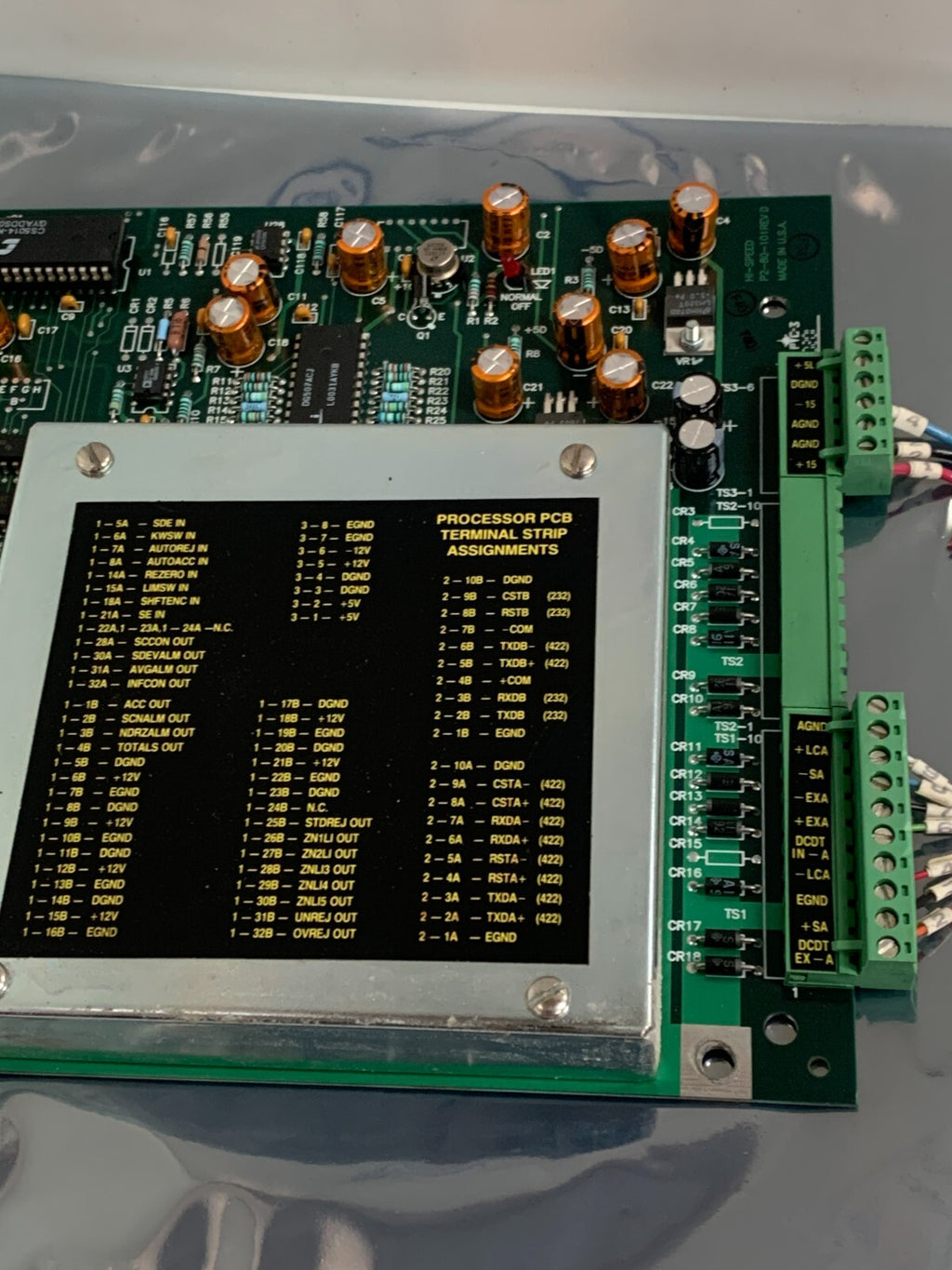 HI SPEED EHECKWEIGHER PROCESSOR BOARD P2-80-101 REV D 5D-01D-0001D2