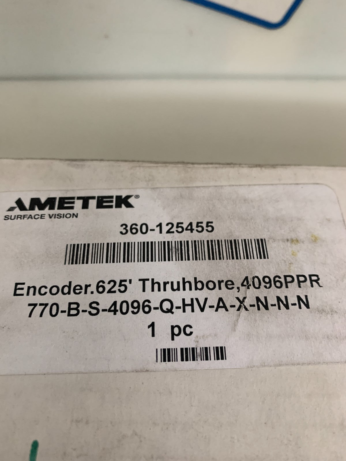 AMETEK ENCODER CAT #360-125455 #770-B-S-4096-Q-HV-A-X-N-N-N