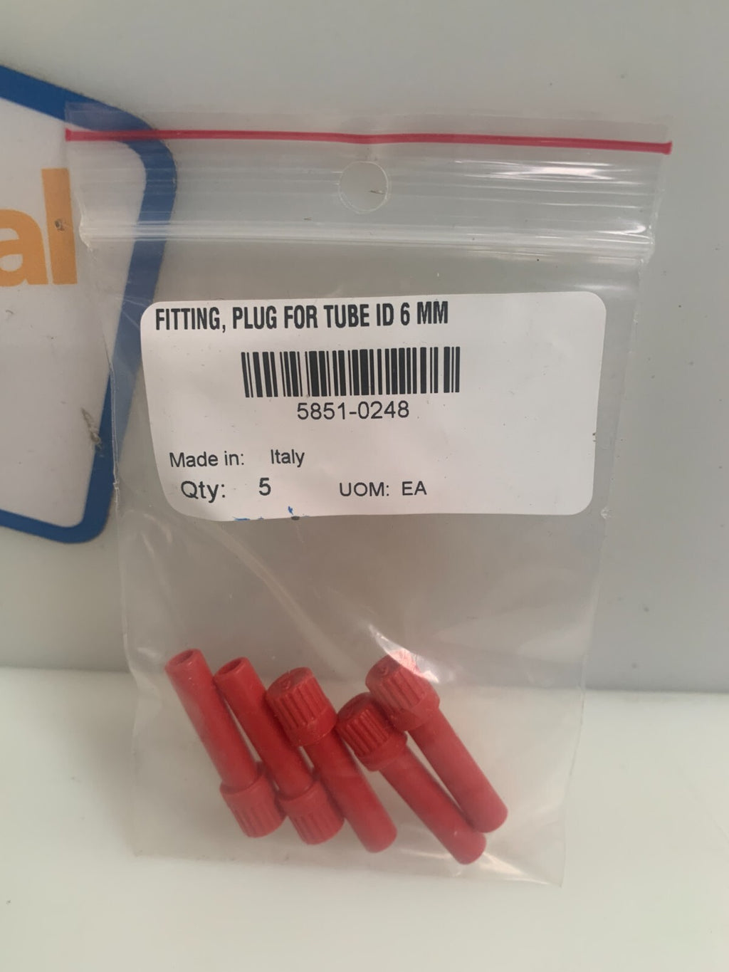HP SCITEX PLUG 4 MM 5189-6234 5 IN BAG PLUG 6MM 5851-0248 5 IN BAG