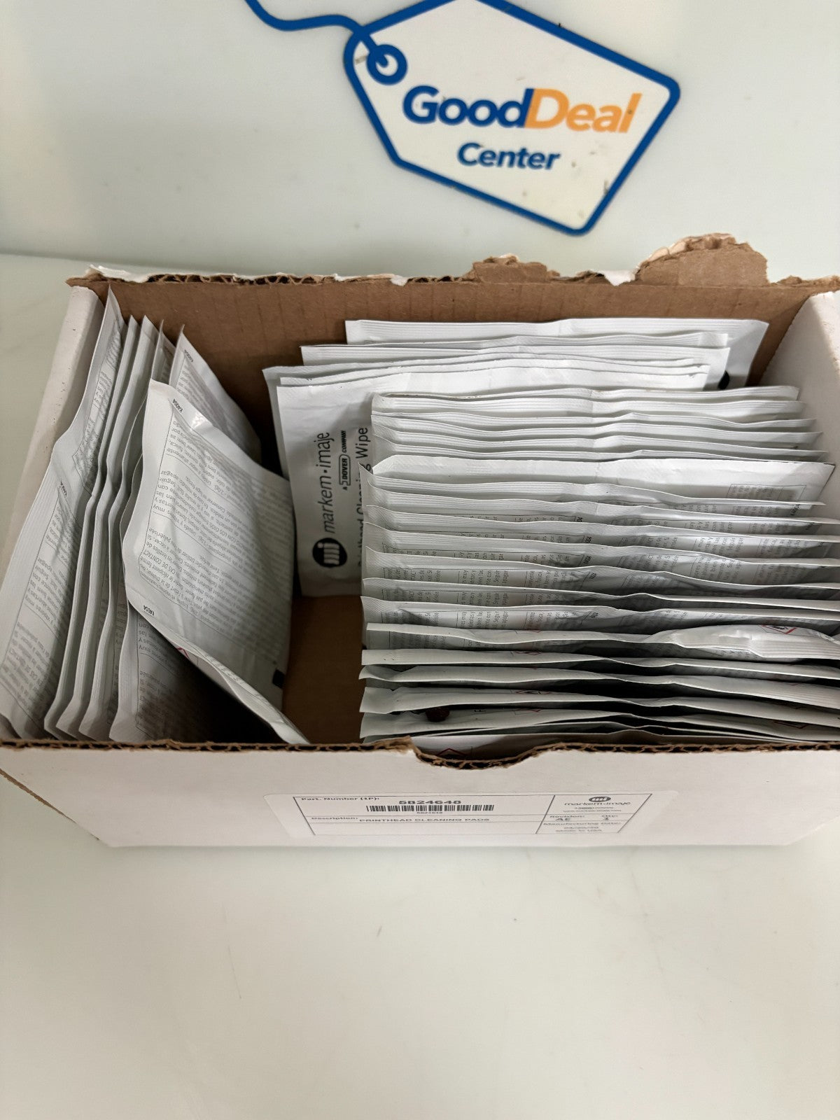 LOT OF 84 MARKEM . IMAJE PRINT HEAD CLEANIG WIPES IND WRAP 58246481
