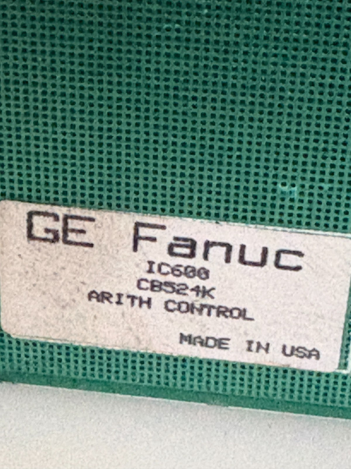 GE FANUC ARITHMATIC CONTROL BOARD IC600CB524K1