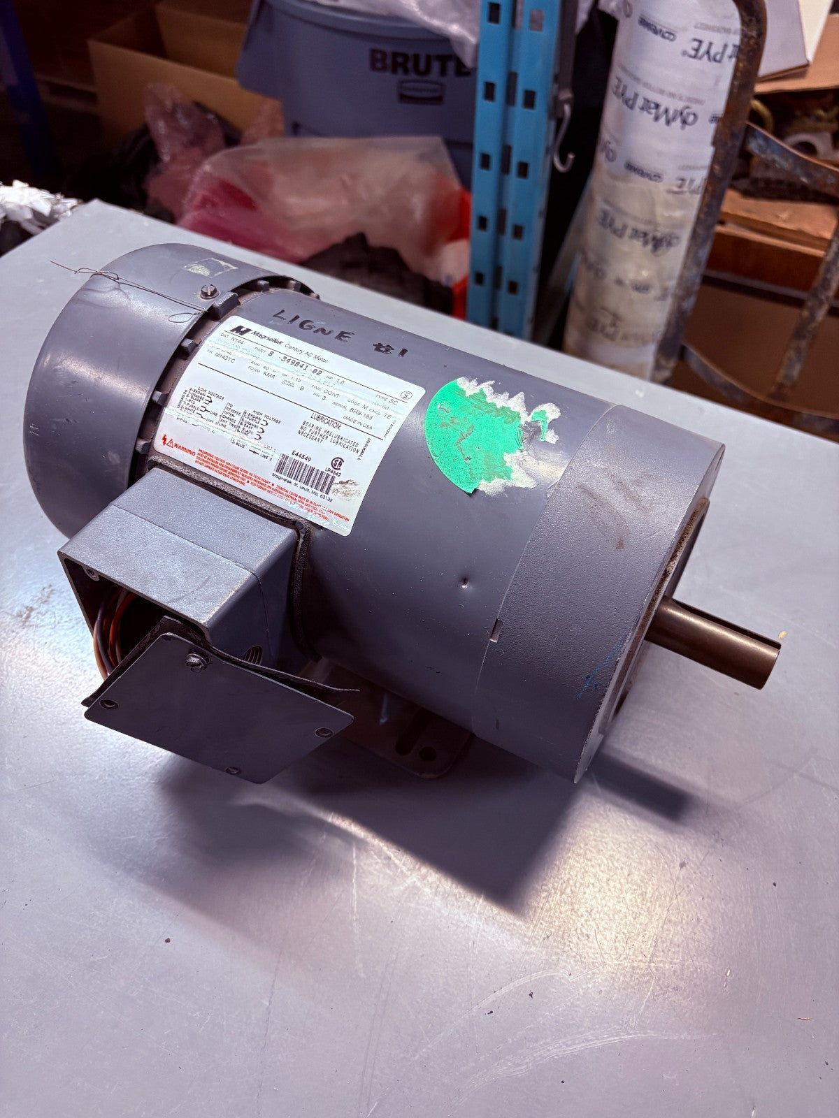 MAGNETEK AC MOTOR 1 HP N 144 #8-349841-02