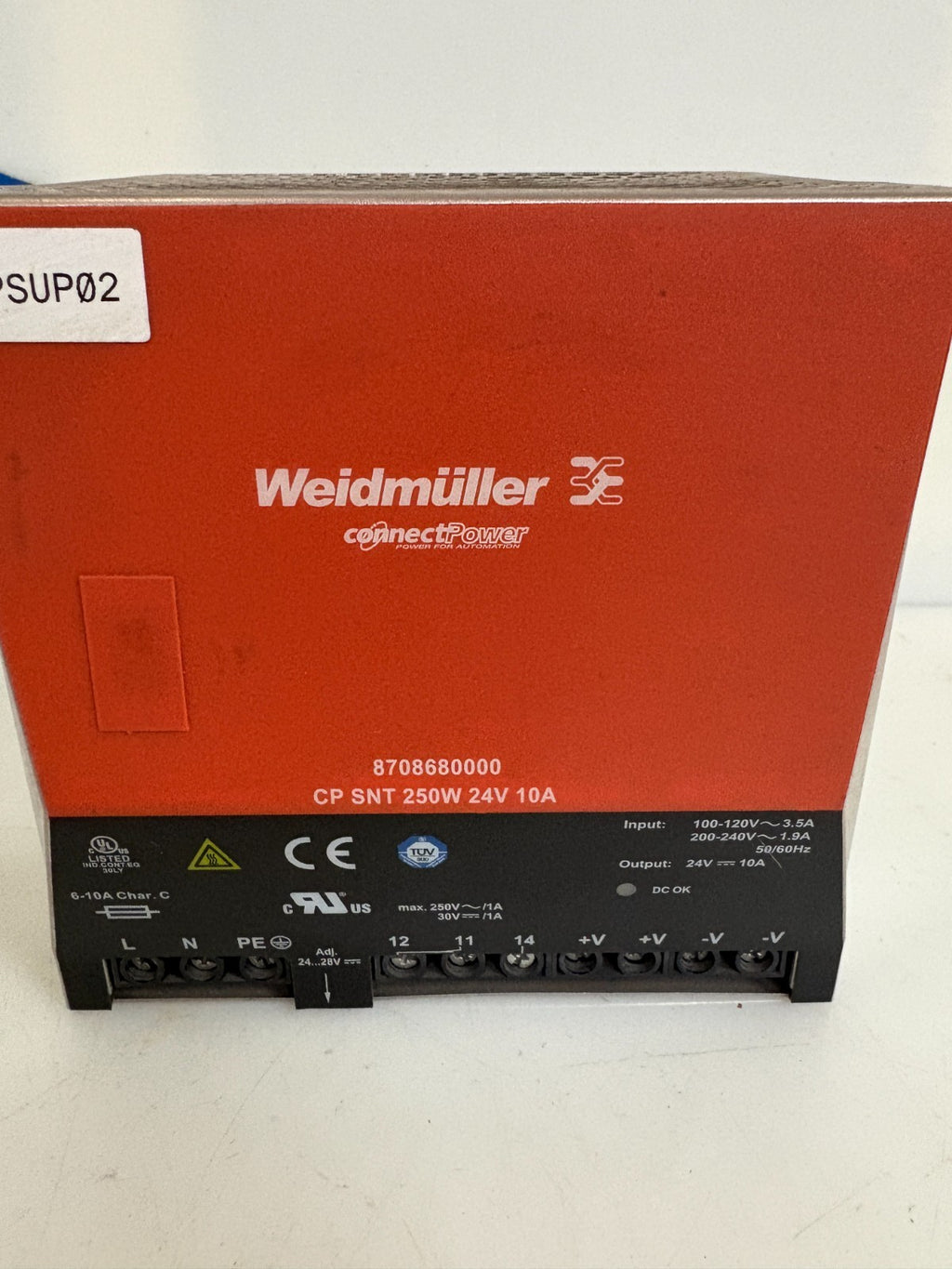 WEIDMULLER CONNECT POWER POWER SUPPLY 8708680000
