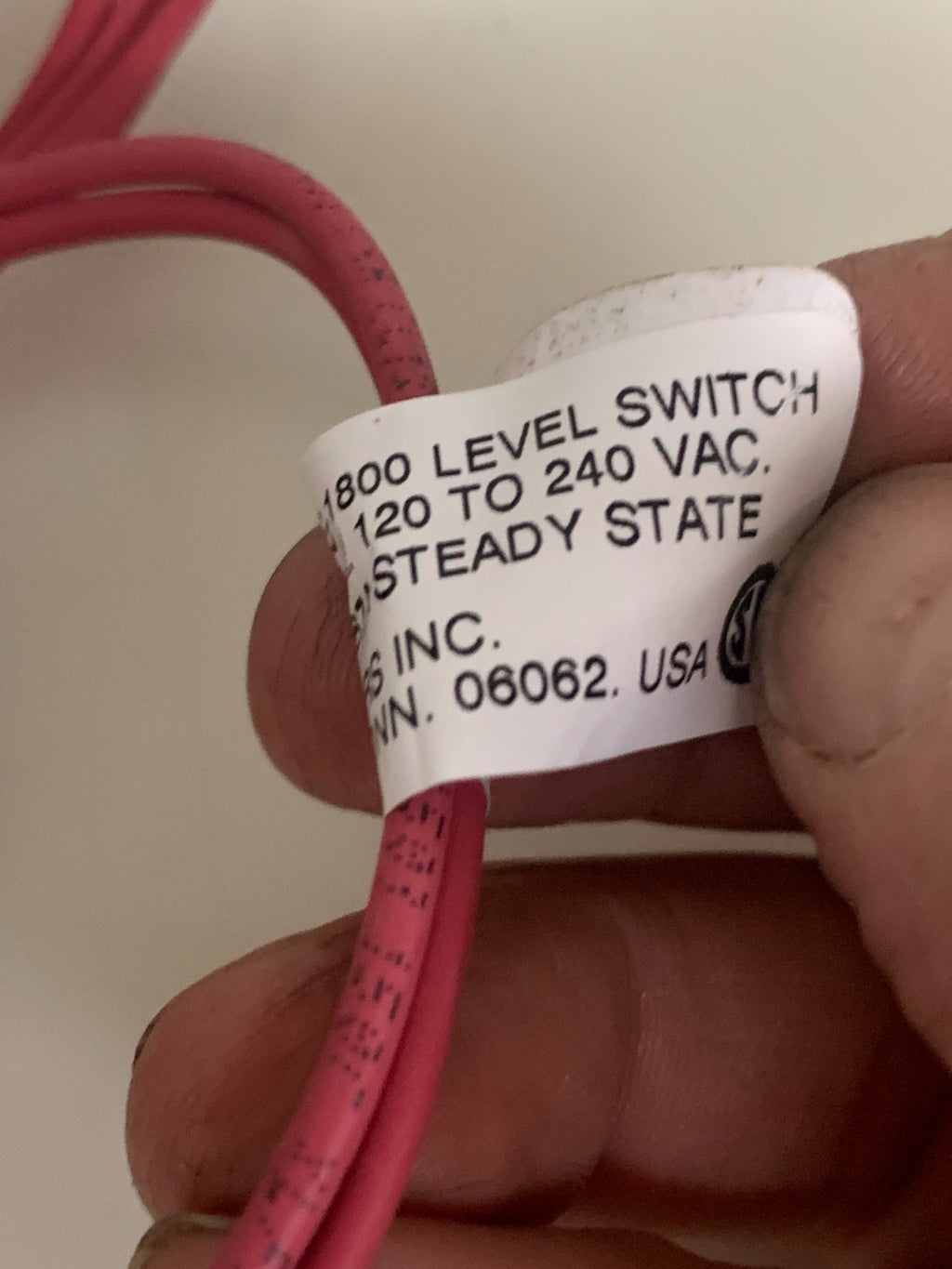 GEMS LEVEL SWITCH 01807 LS-1800,SS,BN