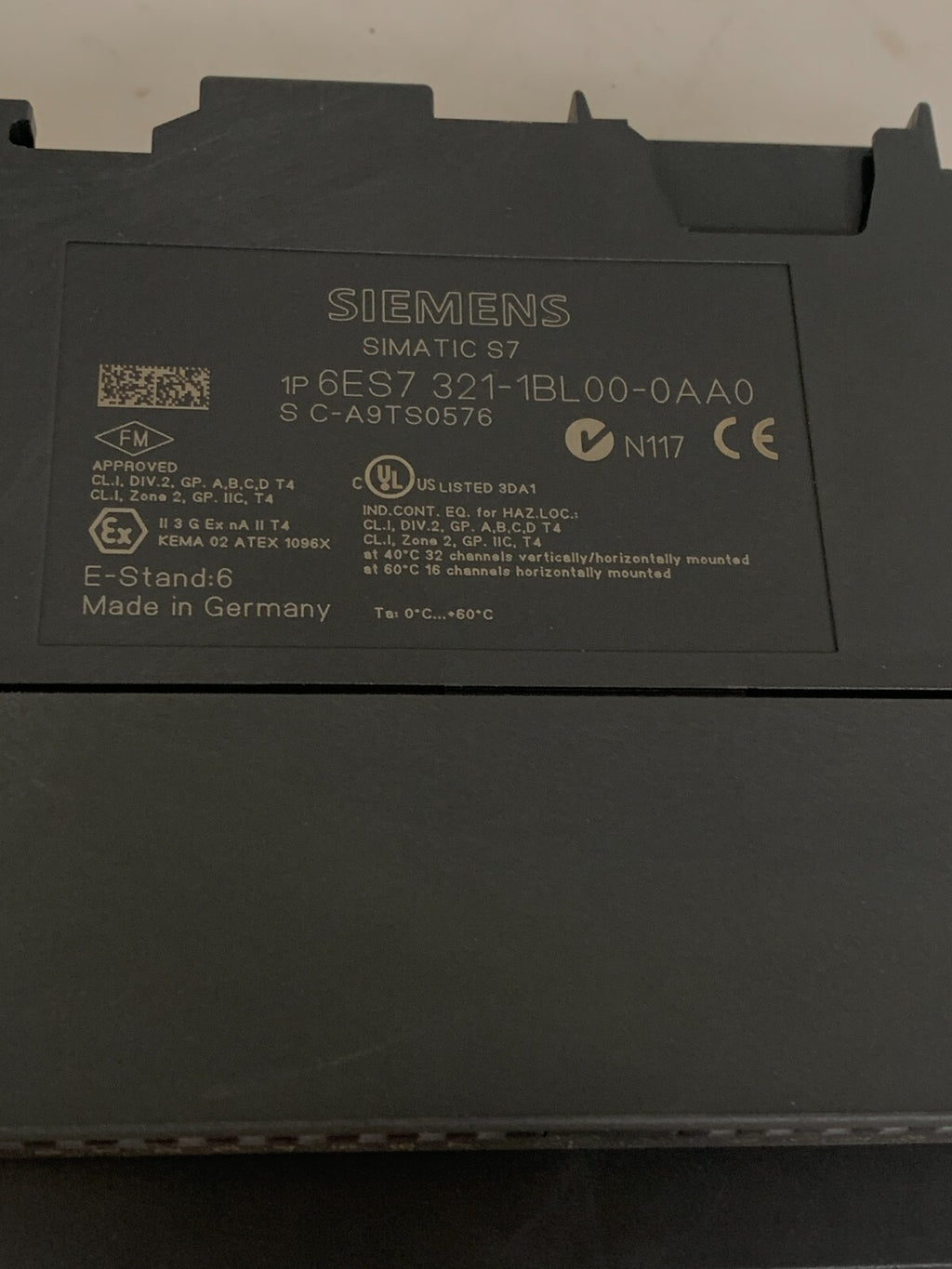 SIEMENS SIMATIC S7 6E S7 321-1 BLOO-OAAO S C-D9T S0576