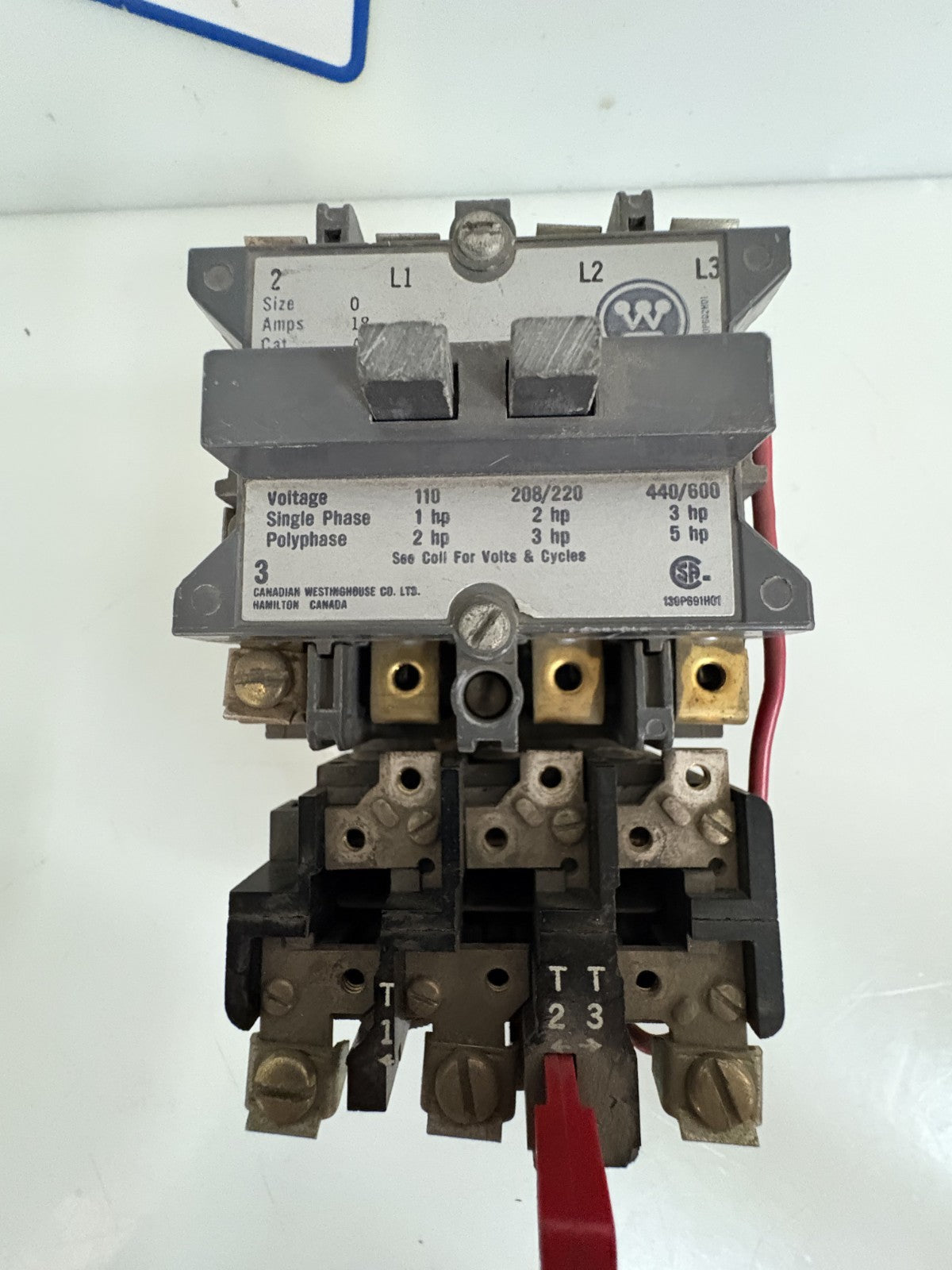 WESTINGHOUSE MOTOR CONTROL STARTER #A200M0CAC
