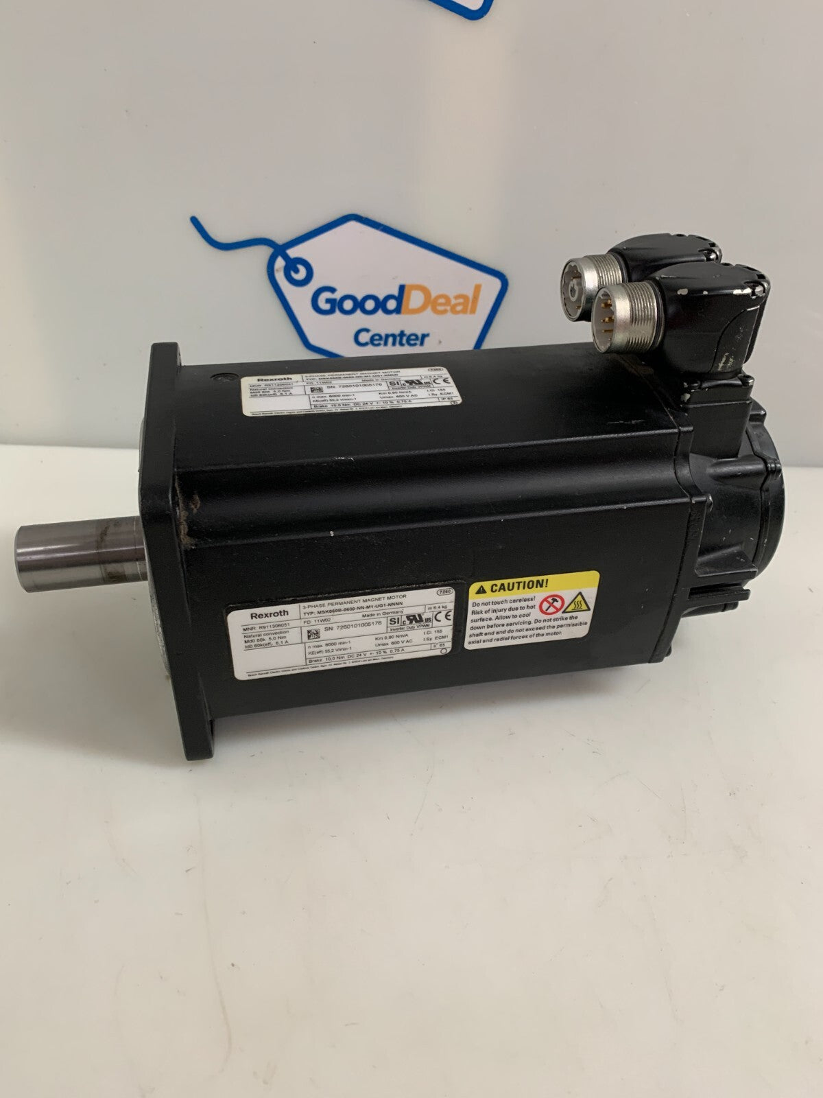 REXROTH 3 PHASE PERMANENT MAGNET MOTOR MSK060B-0600-NN-M1-UG1-NNNN