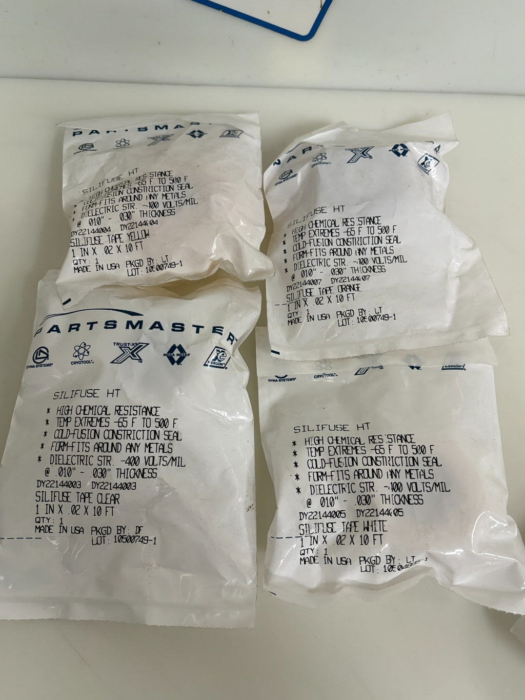 PARTS MASTER SILIFUSE TAPE 1" MIX LOT