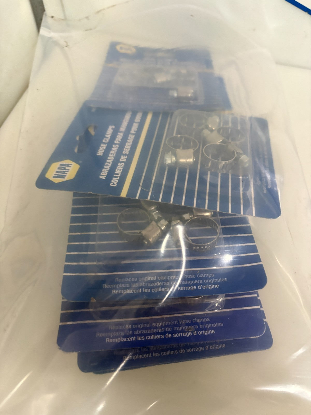NAPA HOSE CLAMPS 705-1370 11 CARD OF 4