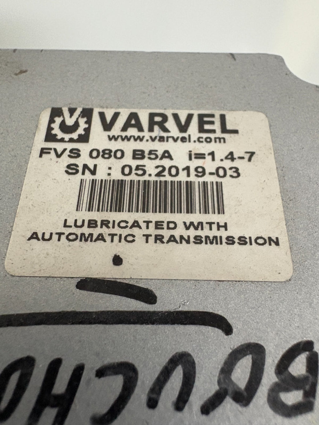 VARVEL REDUCER FVS 080 B5 A