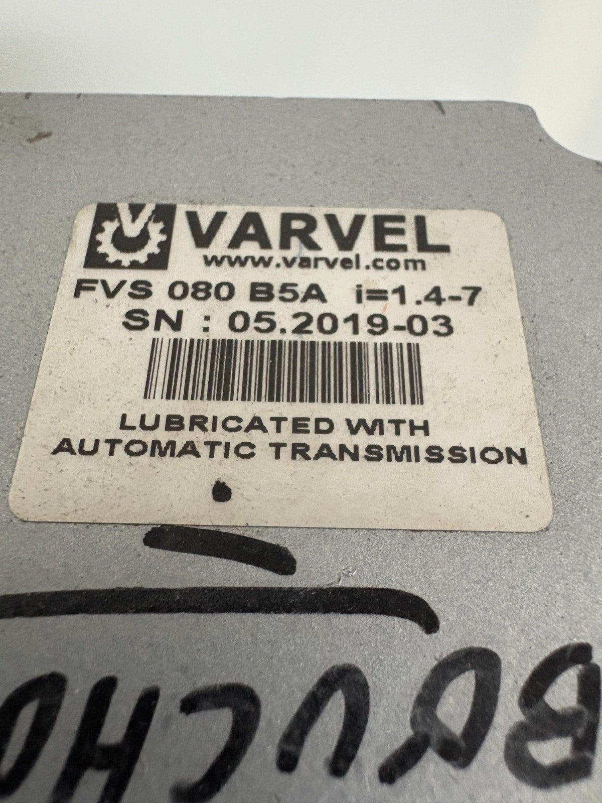 VARVEL REDUCER FVS 080 B5 A