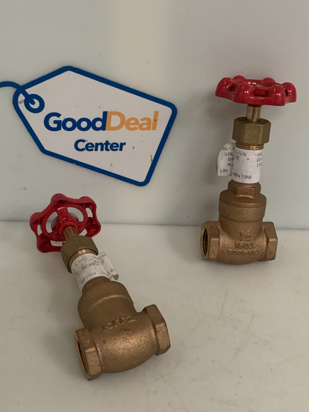 LOT OF 2 KITZ BRASS 1/2" GATE VALVE 46-35-093726