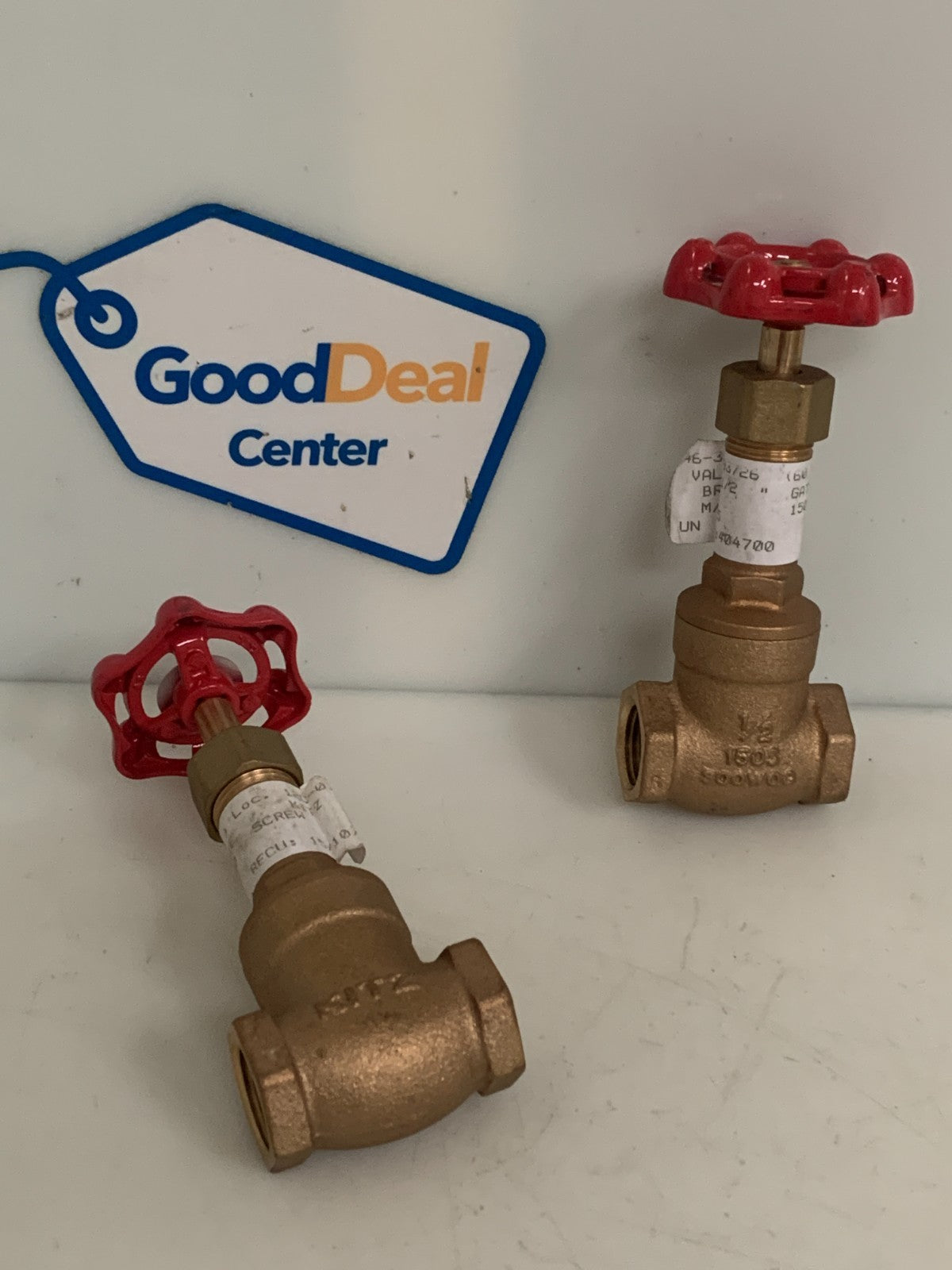LOT OF 2 KITZ BRASS 1/2" GATE VALVE 46-35-093726