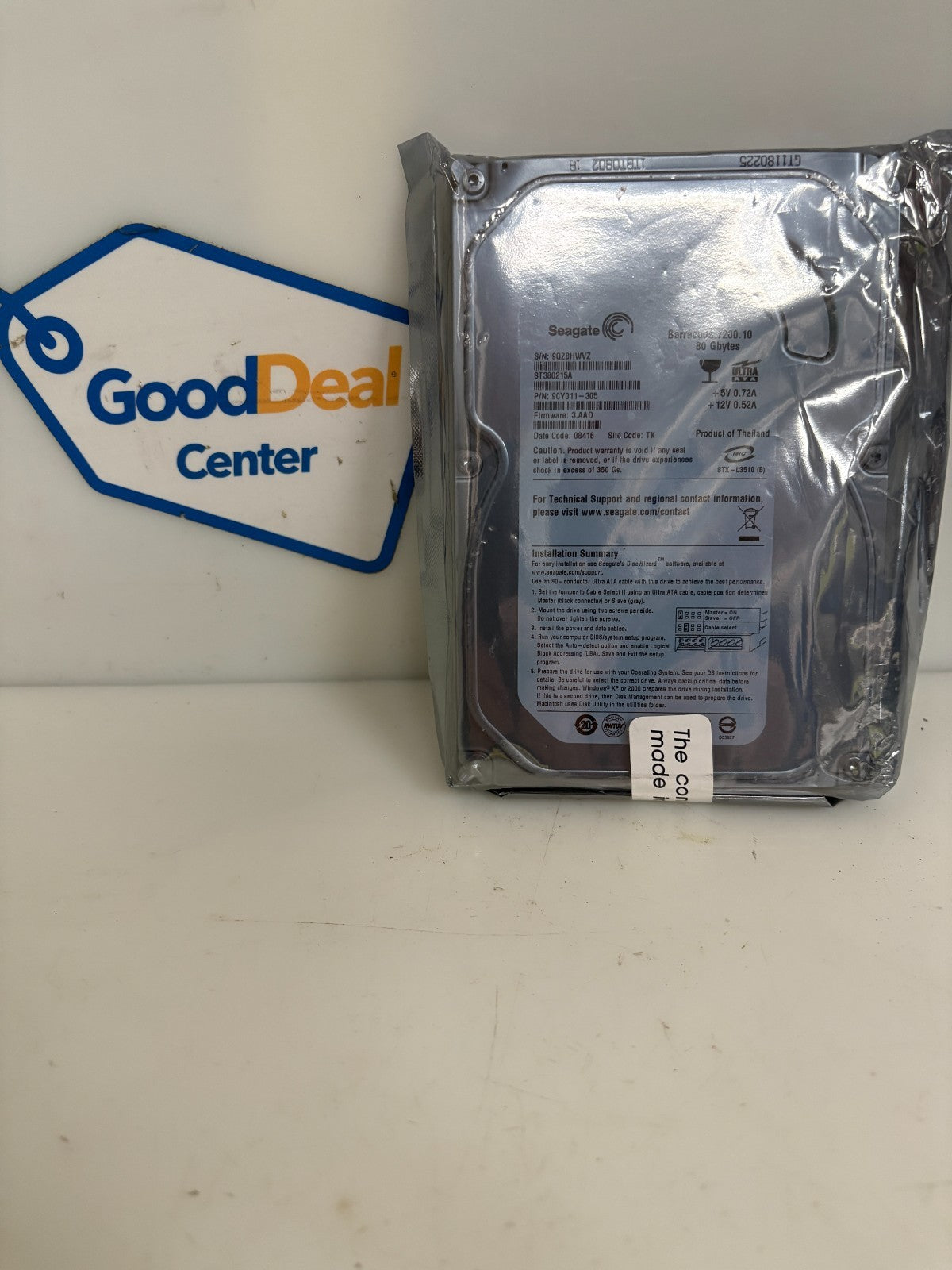 SEAGATE BARRACUDA 7200.10 80 G BYTES HARD DISK ST 308215 A 9CY011-3050