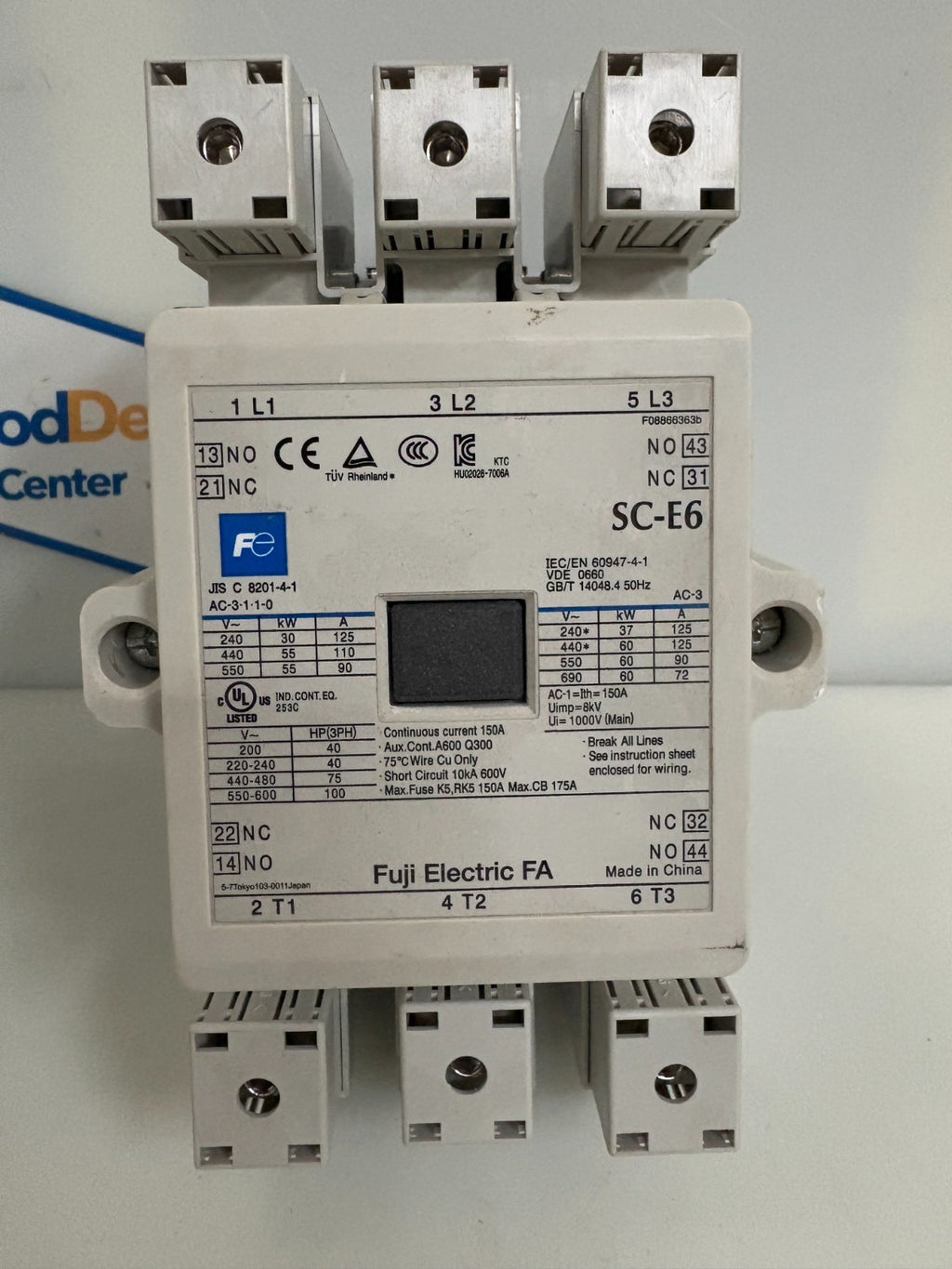 FUJI ELECTRIC AC CONTACTOR AC/DC 24V SC-E6