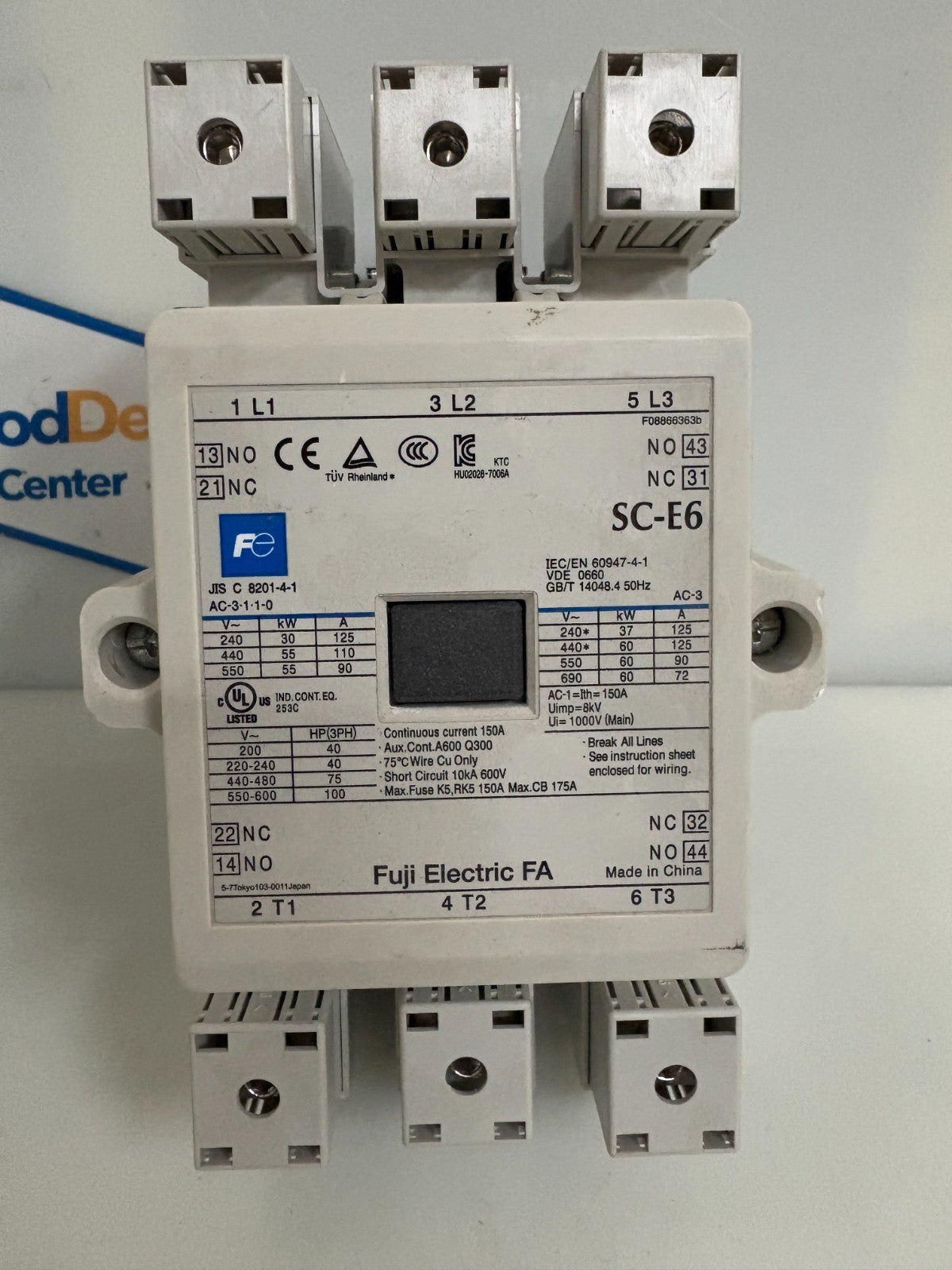 FUJI ELECTRIC AC CONTACTOR AC/DC 24V SC-E6