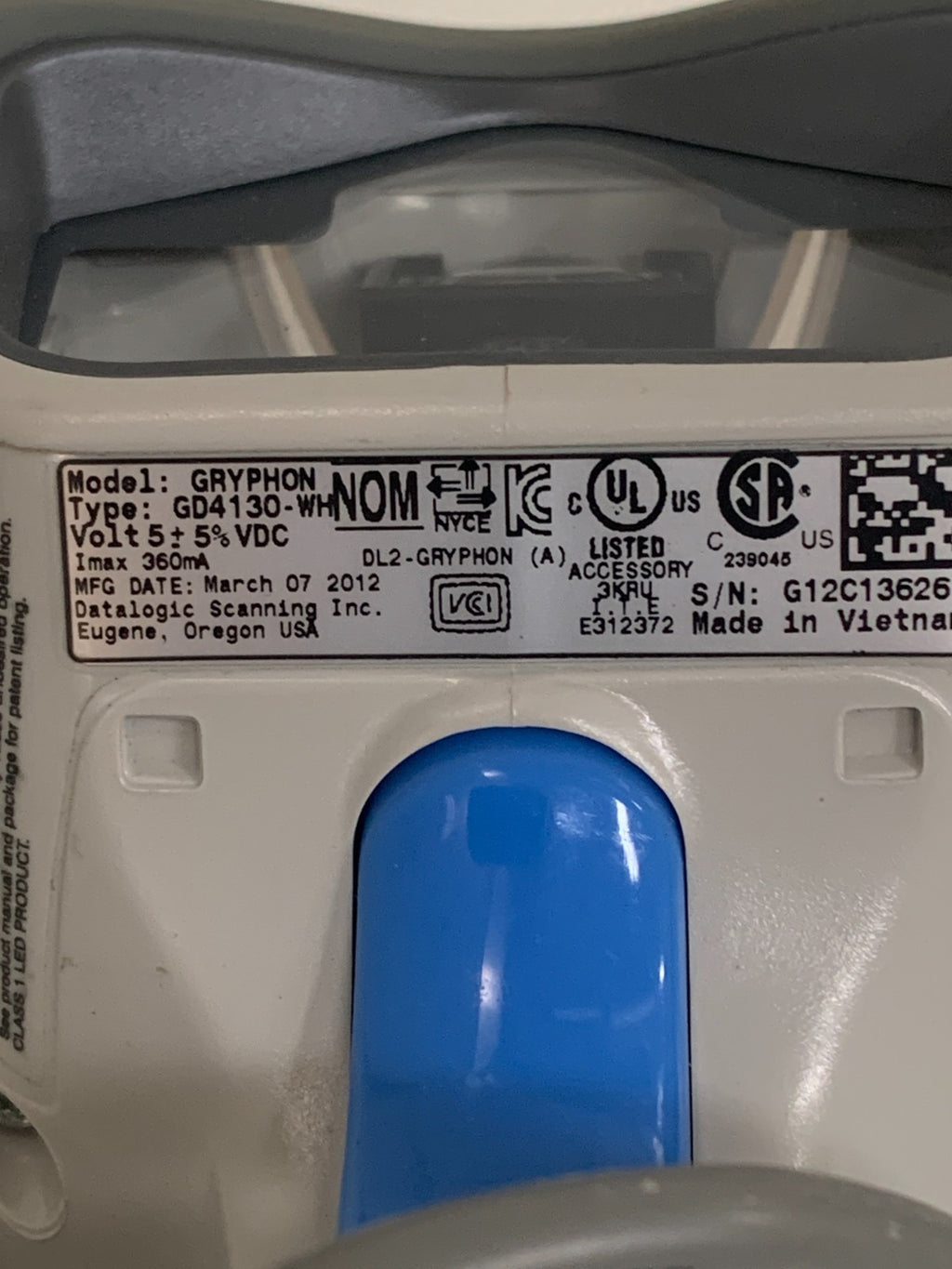 DATALOGIC GRYPHON GD 4130 SCANNER2