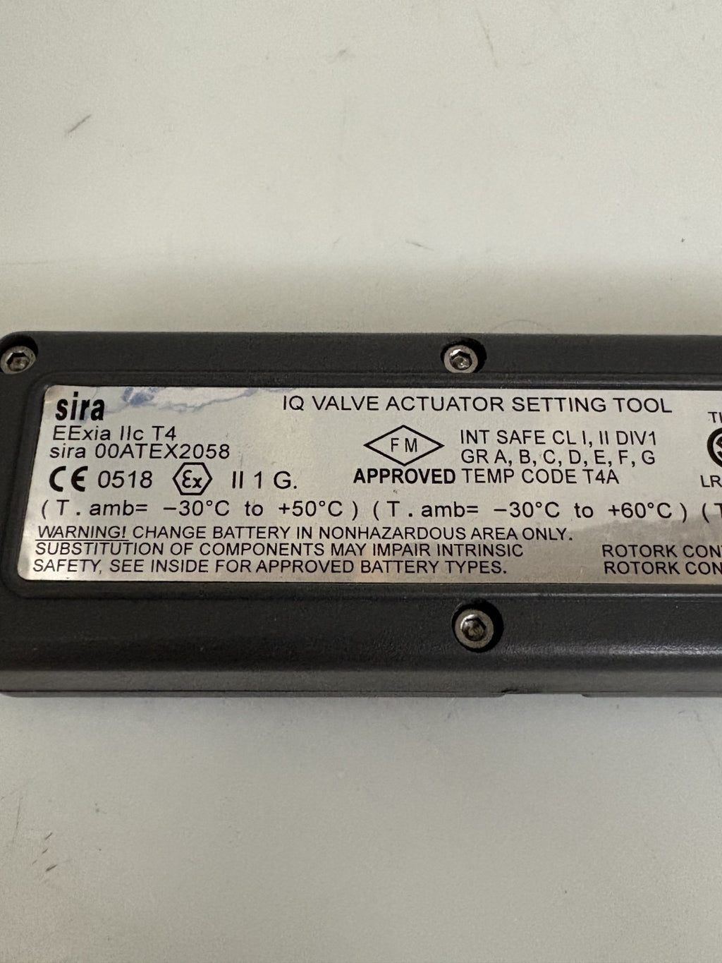 ROTORK IQ VALVE ACTUATOR SETTING TOOL 44507-03 EEXIA IIC T4