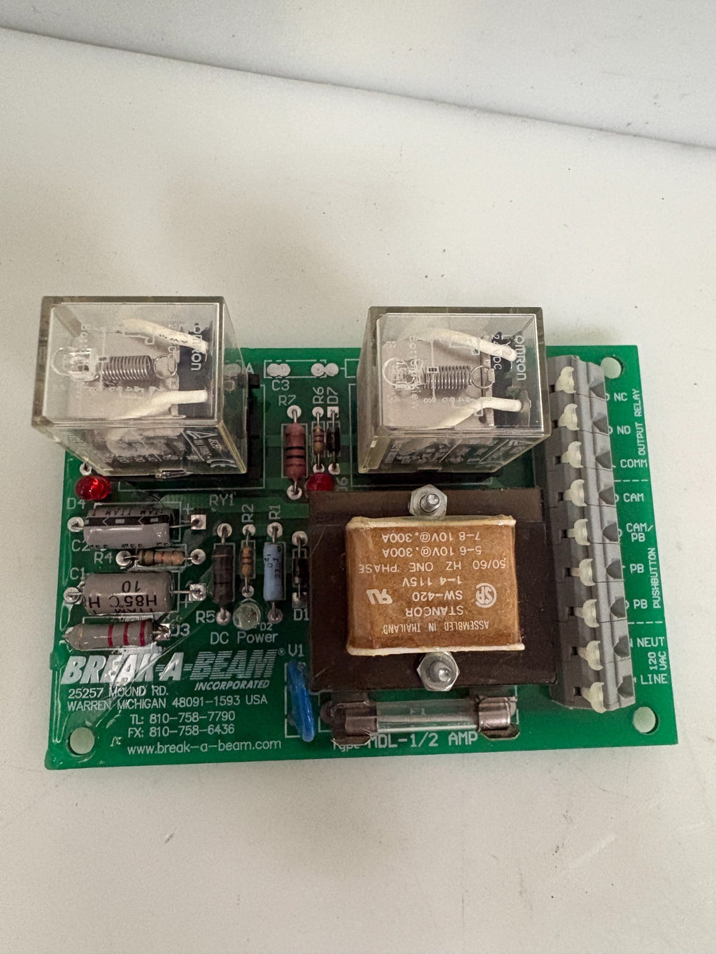 BREAK-A-BEAM M-555-A PALM BUTTON CONTROL BEAM 2
