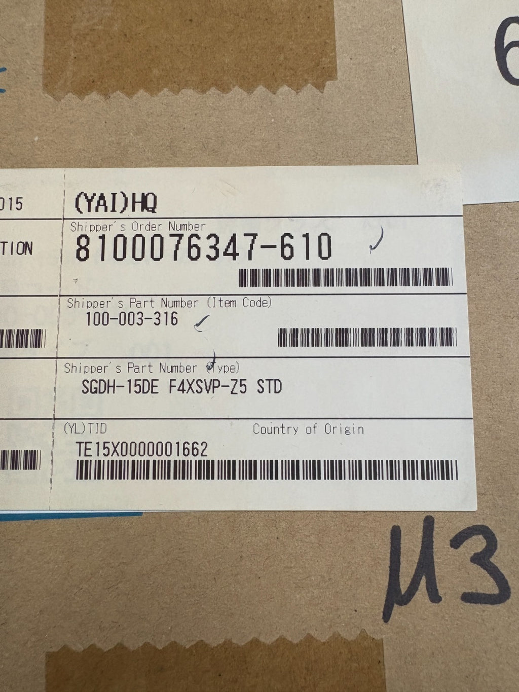 YASKAWA SERVOPACK SGDH-15DE