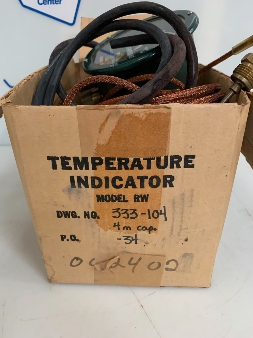 FERRANTI PACKARD LIQUID TEMPERATURE GAUGE AND PROBE MODEL RW #333-104