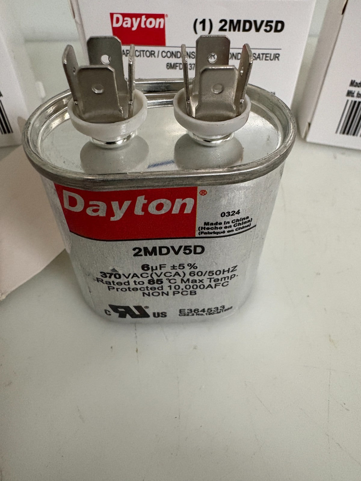 LOT OF 4 DAYTON MOTOR RUN CAPACITOR 2MDV5D1