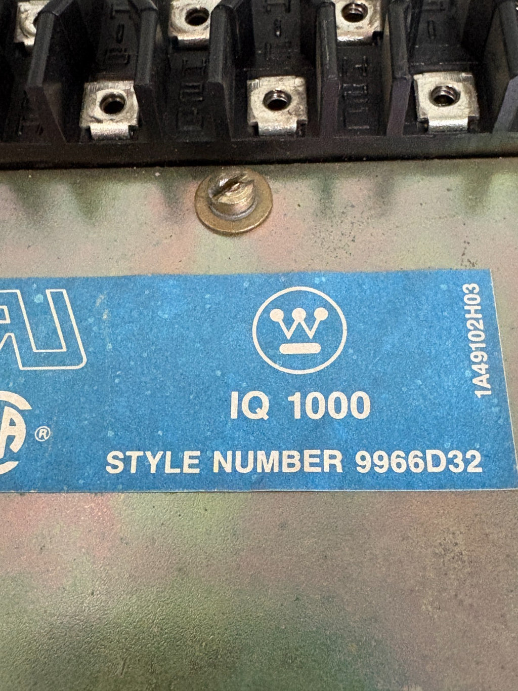 WESTINGHOUSE IQ-1000 MOTOR PROTECTION RELAY IQ-1000