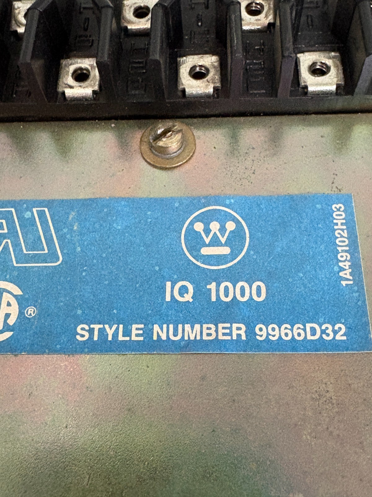 WESTINGHOUSE IQ-1000 MOTOR PROTECTION RELAY IQ-1000