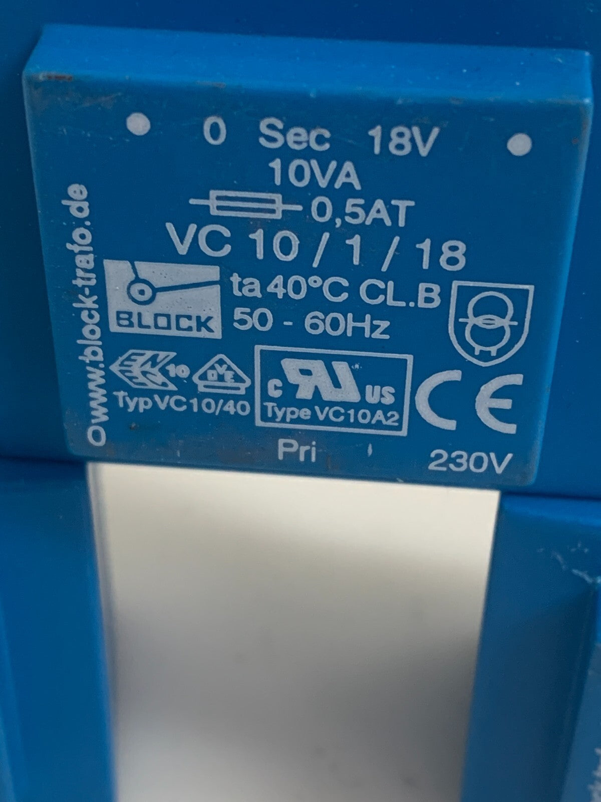 LOT OF 3 TRAFO BLOCK TRANSFORMER VC 10/40 522346