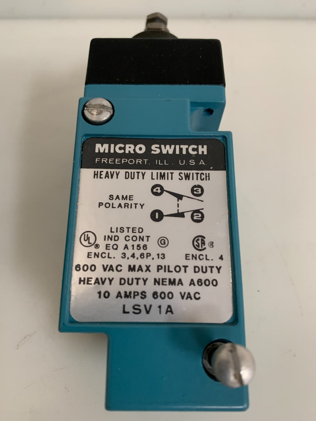HONEYWELL MICRO SWITCH LSV1A HD LIMIT SWITCH