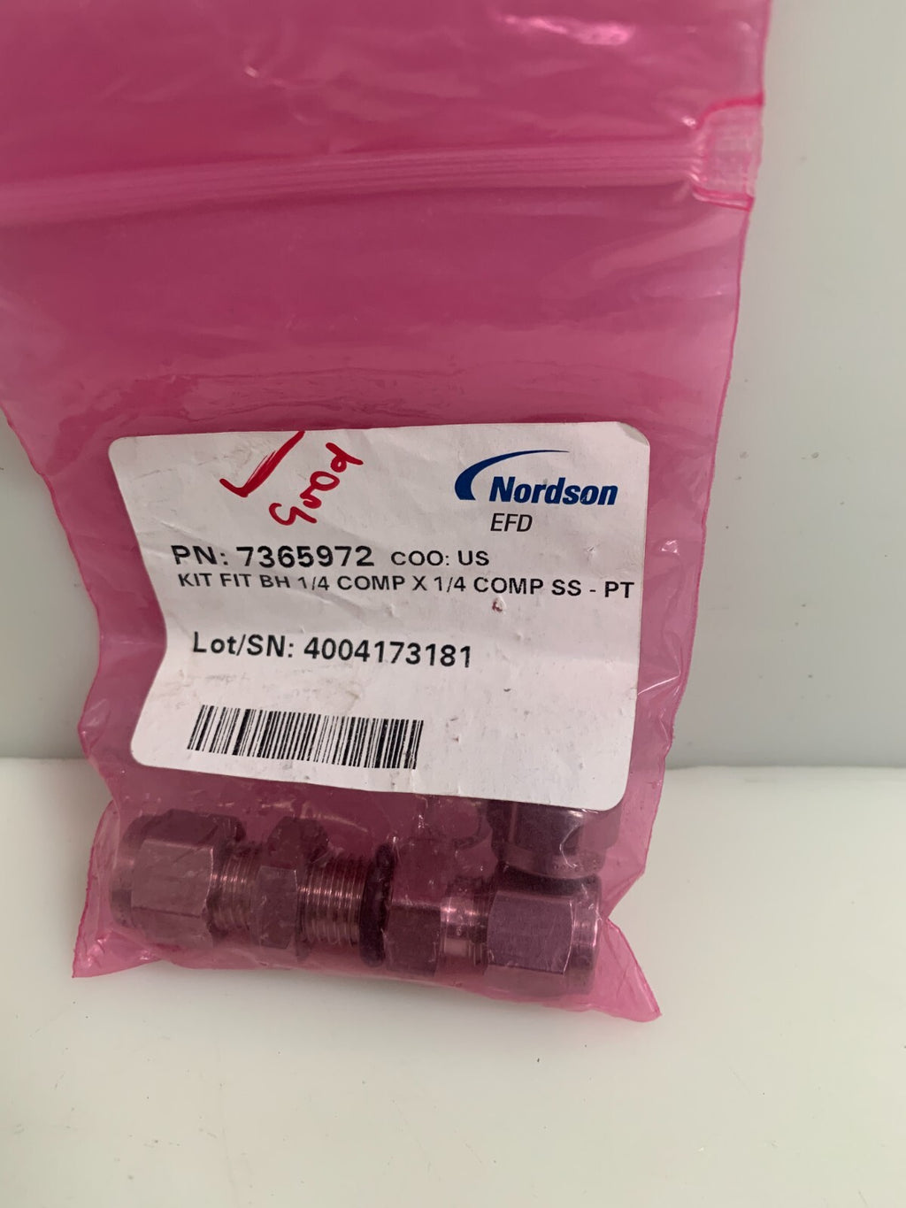 NORDSON EFD S STEEL FITTING 73659721
