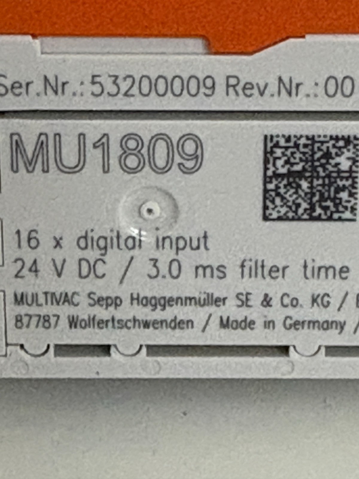 MULTIVAC ETHERCAT 16X DIGITAL INPUT MU1809 EL18092