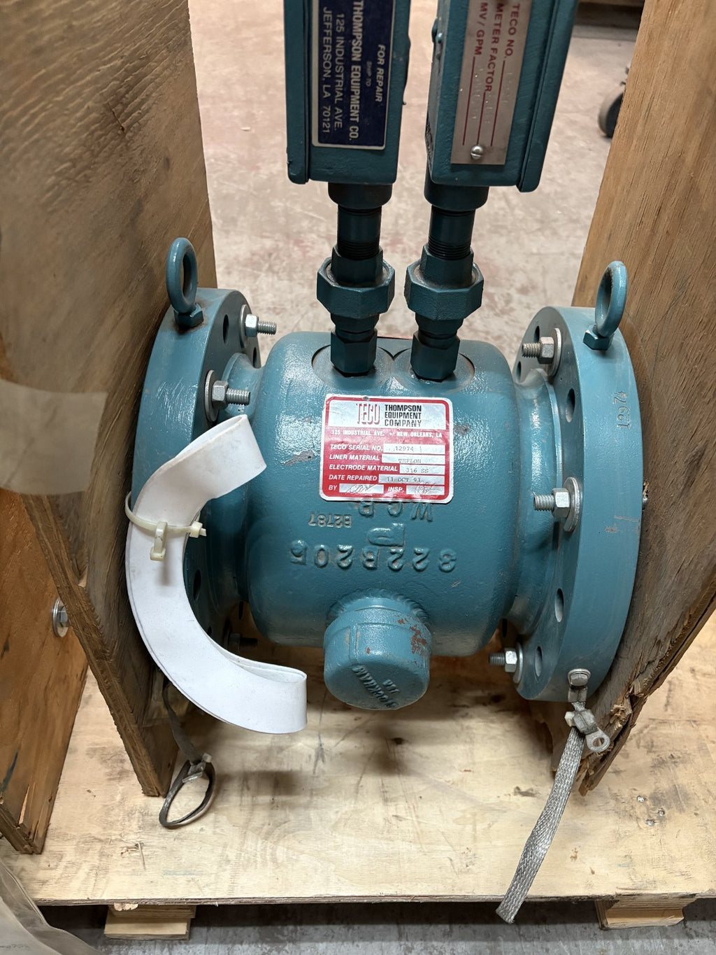 FISHER & PORTER TEFLON MAGNETIC FLOWMETER FLOW TUBE MODEL 10D1430 A5