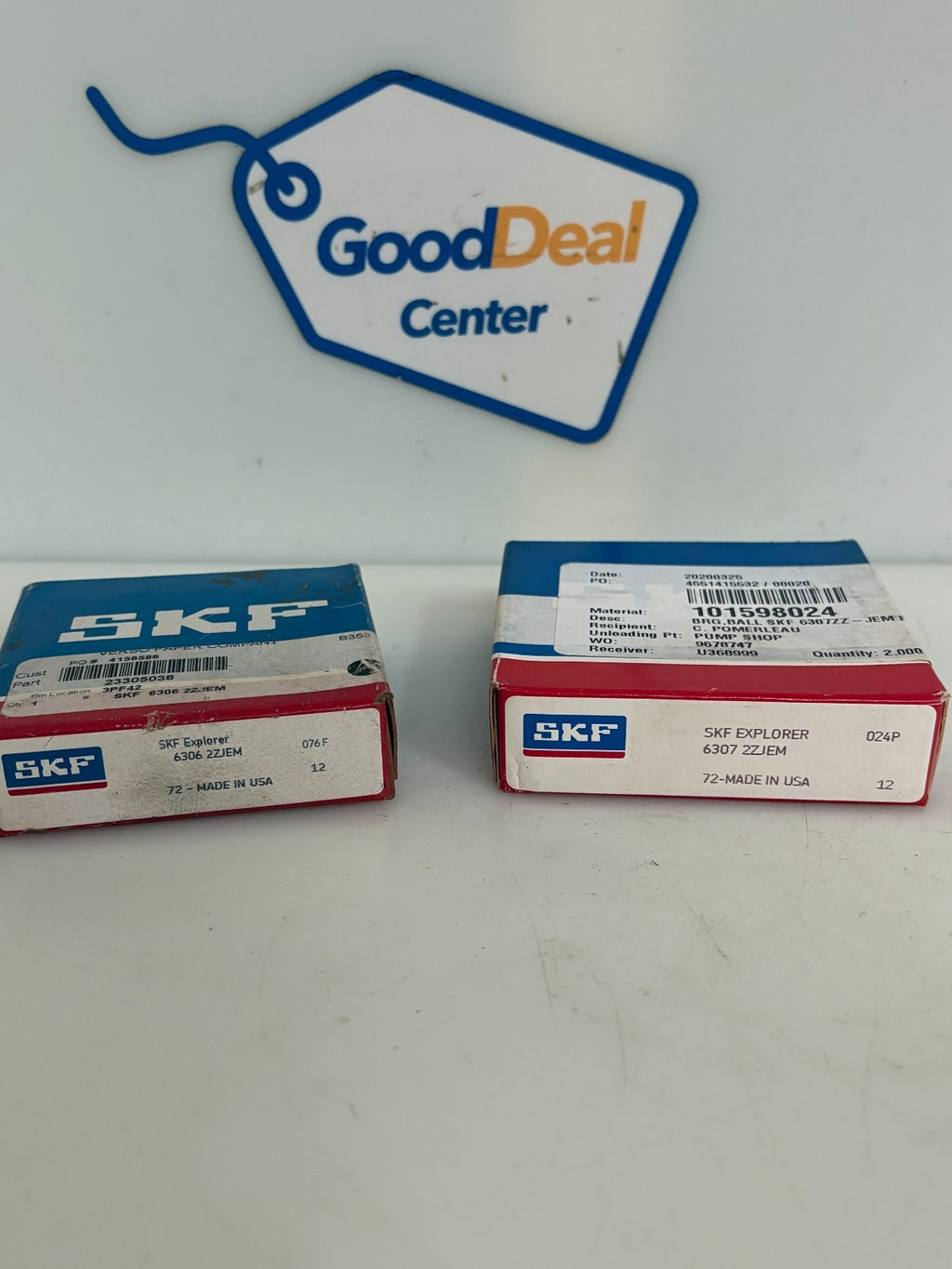 SKF EXPLORER MIX LOT BALL BEARING 1X6306 2ZJEM 1X6307 2ZJEM