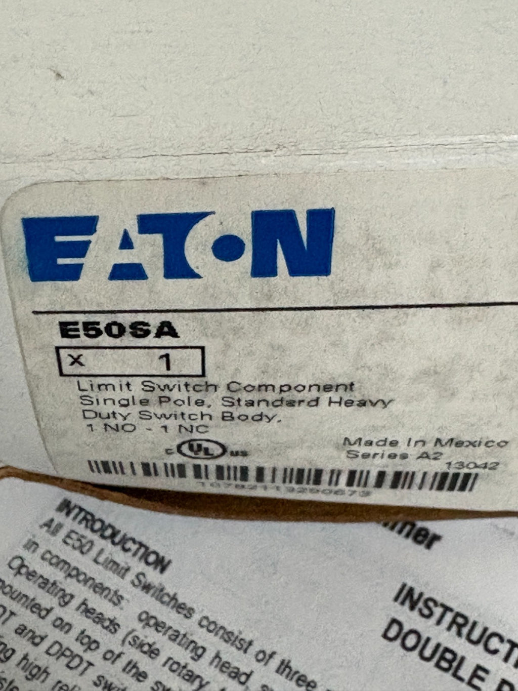 EATON LIMIT SWITCH COMPONENT E50SA2