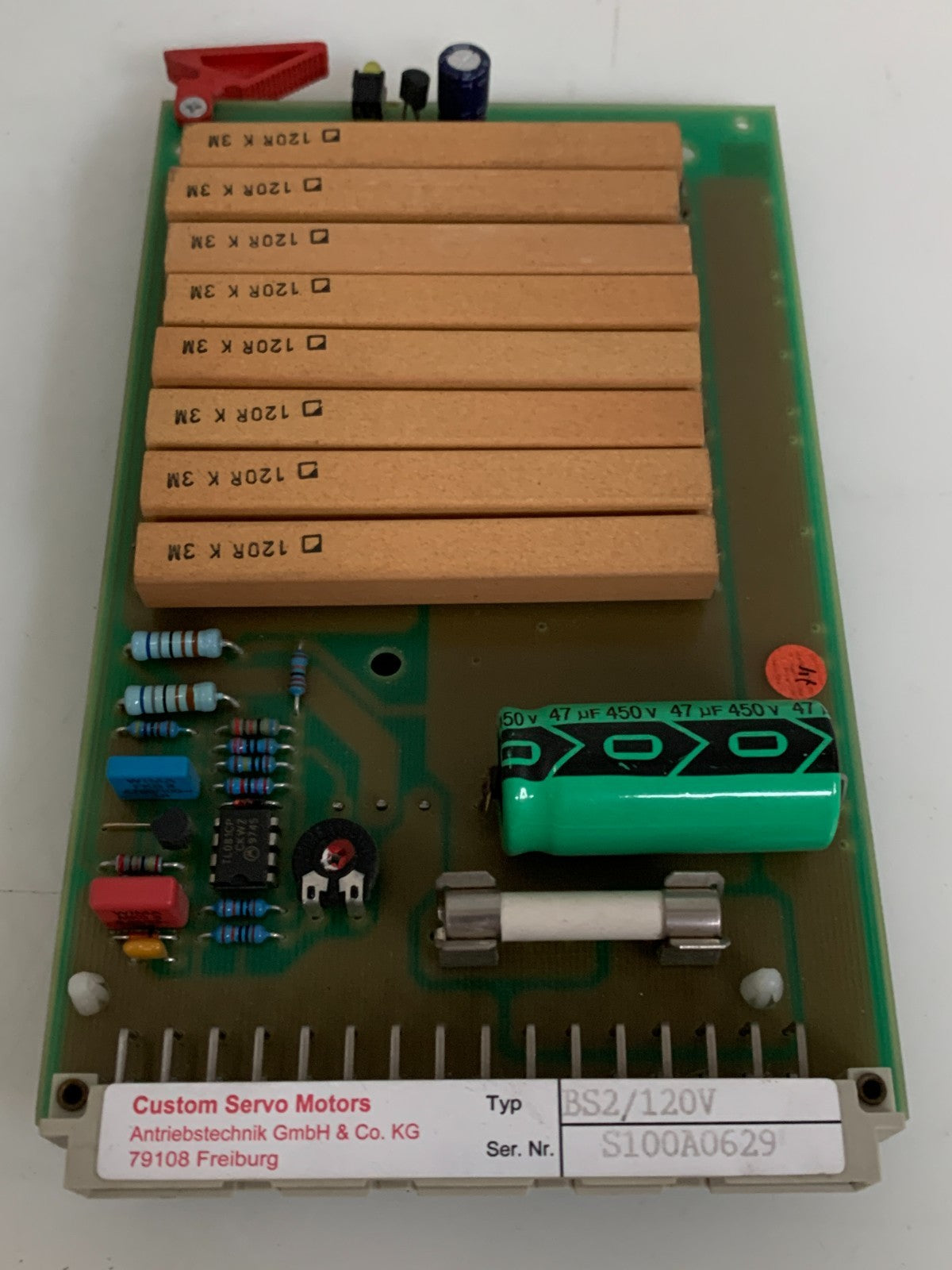 SIEMENS CUSTOM SERVO MOTOR BOARD PL EA 344082-01 TZ B52/120V