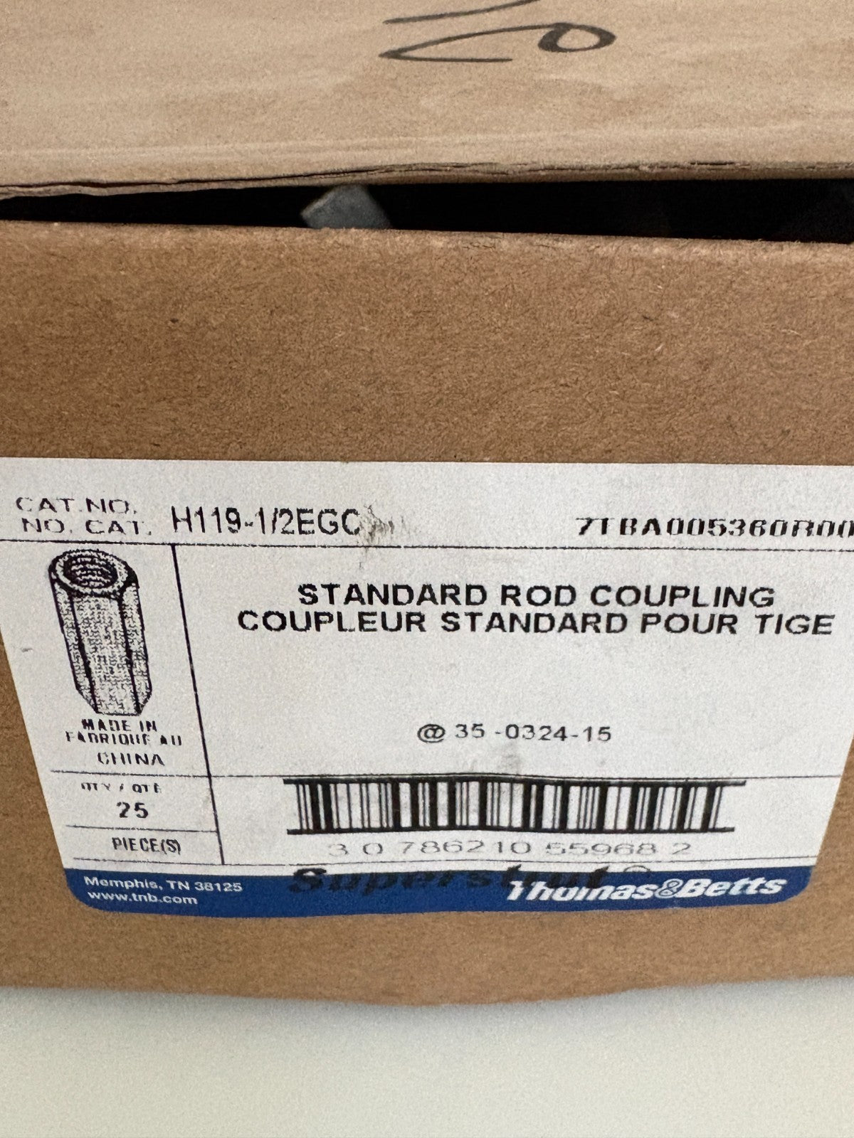 ABB THOMAS & BETTS SUPERSTRUT STANDARD ROD COUPLING #H119-1/2EGC 21 IN BOX2
