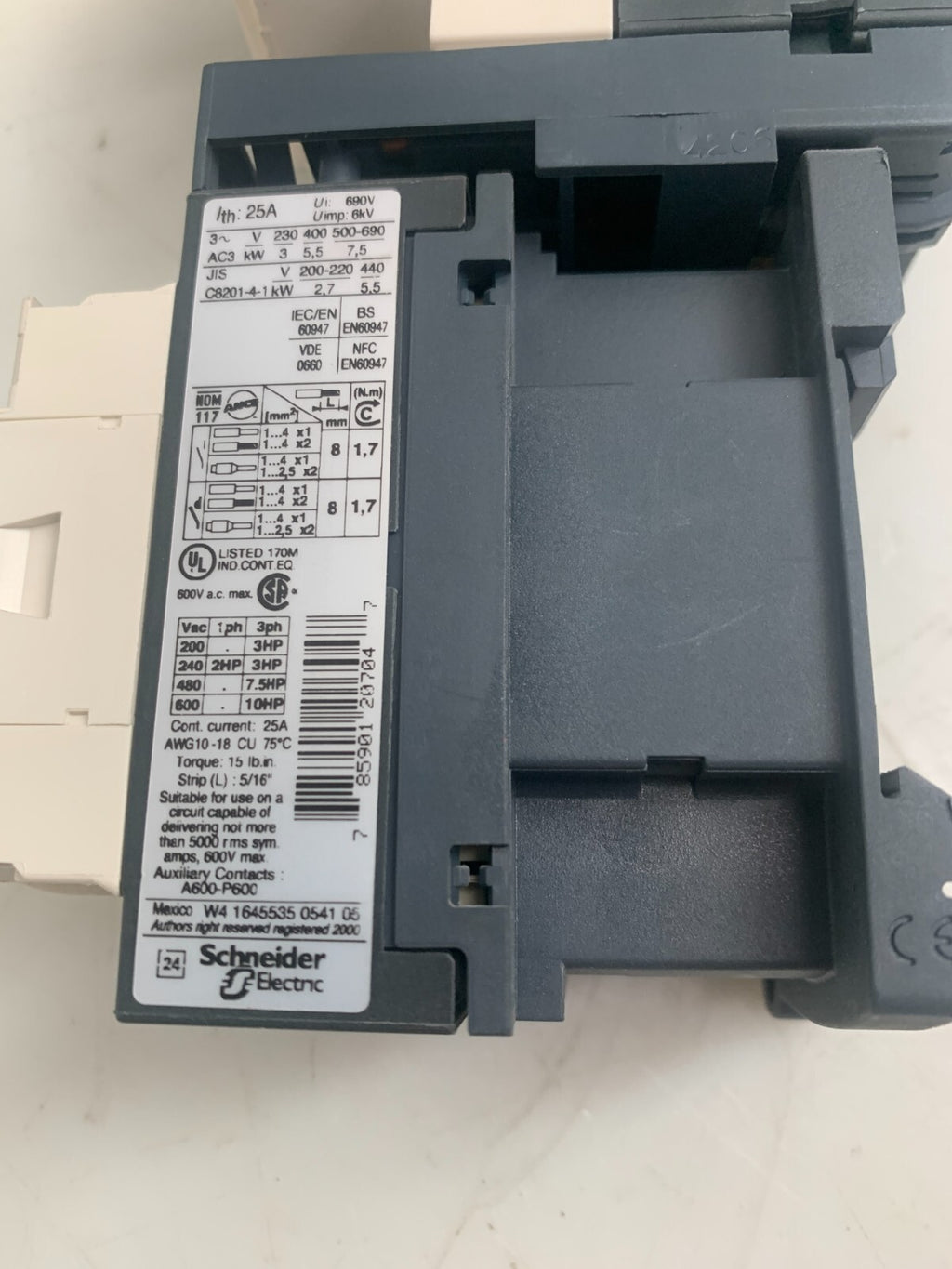 SCHNEIDER ELECTRIC / Telemecanique  SquareD GV2-P06/1-1.6A  w/LC1D12