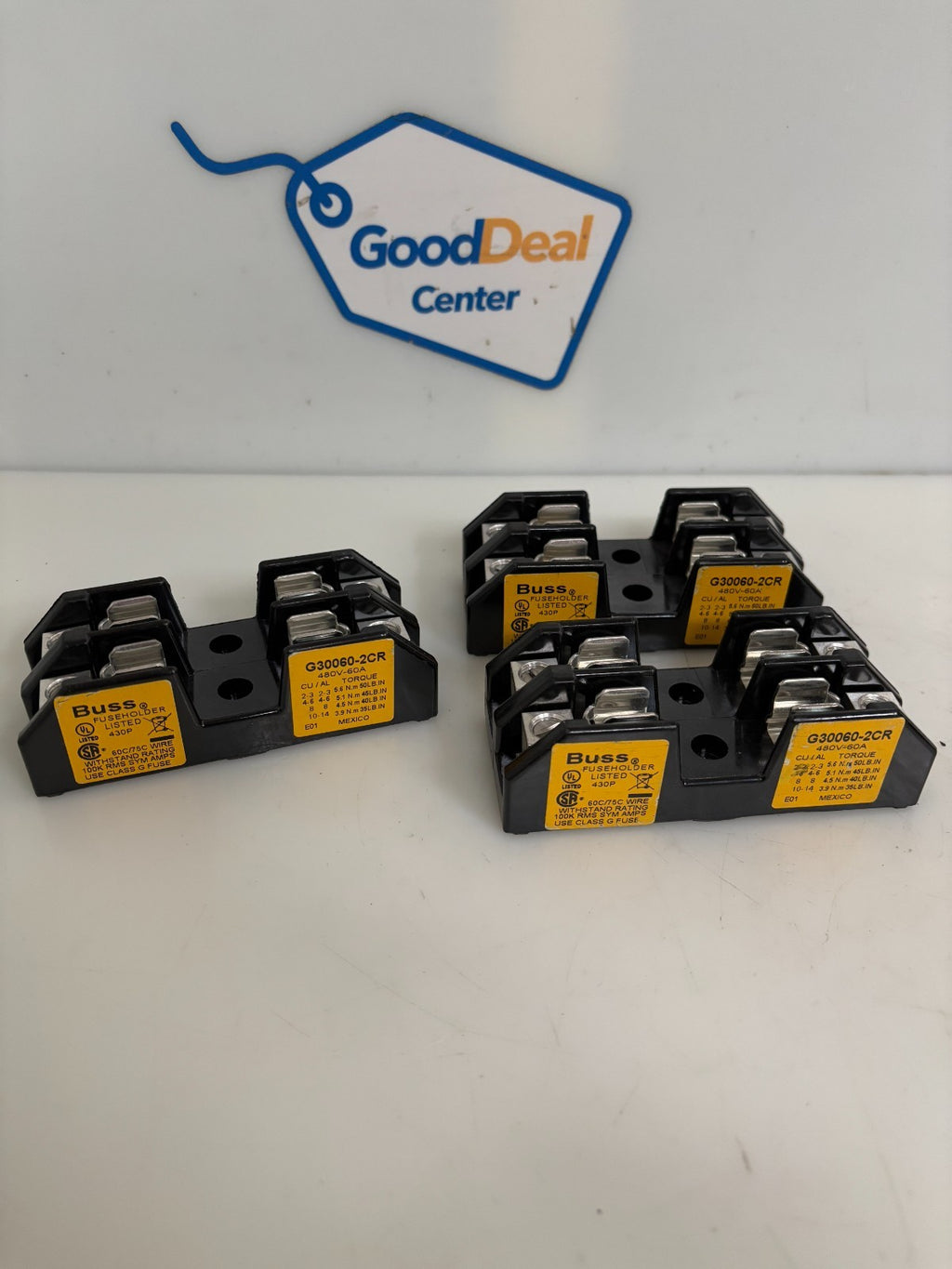 LOT OF 3 BUSS FUSE HOLDER G30060-2 CR