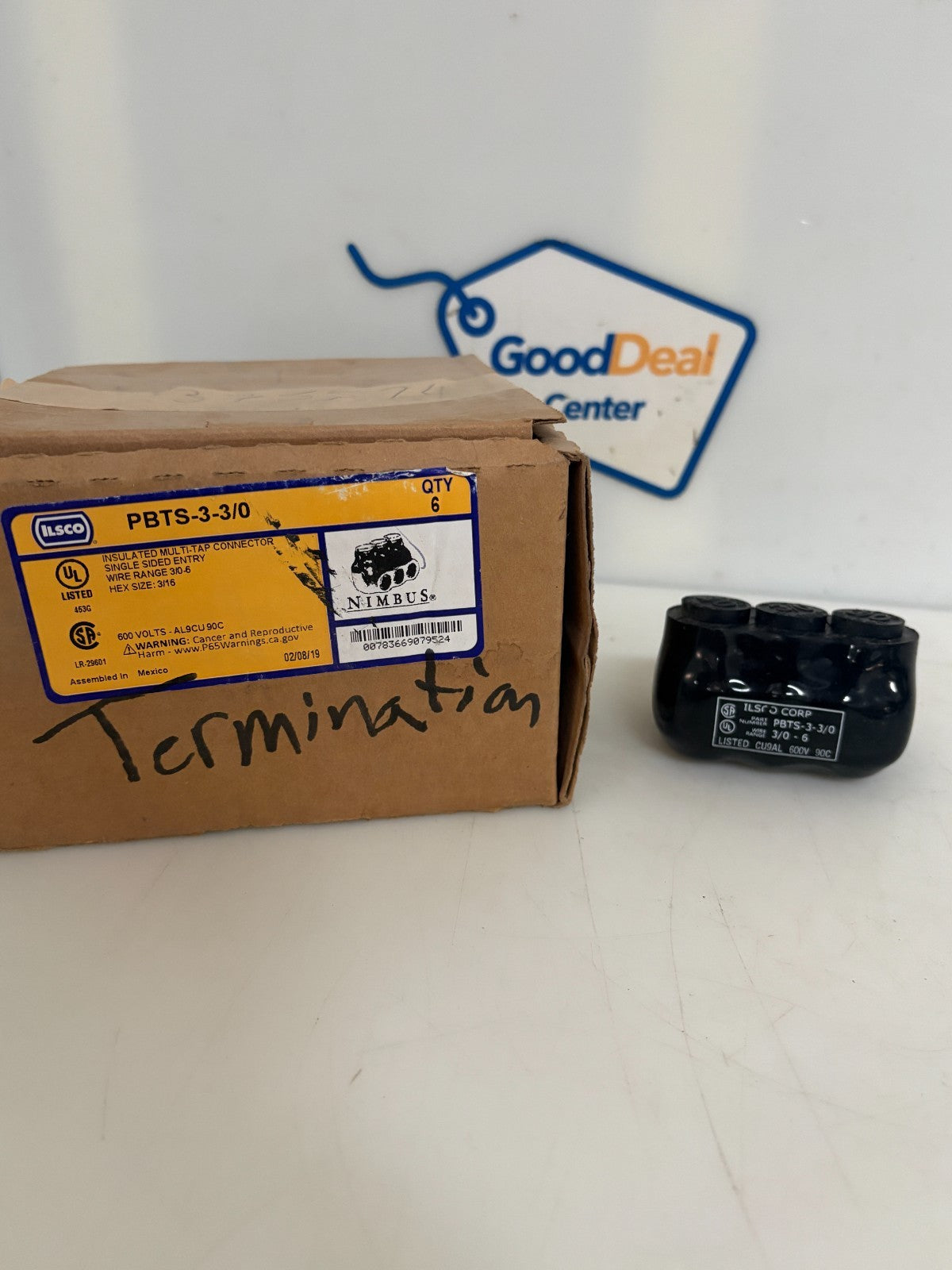 LOT OF 6 ILSCO MULTI TAP CONNECTOR 3 PORT PBTS-3-3/00