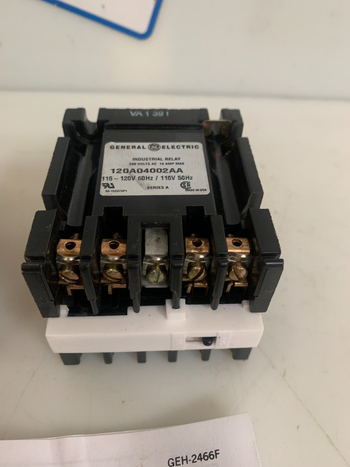 GENERAL ELECTRIC IND. RELAY CR120A002AA