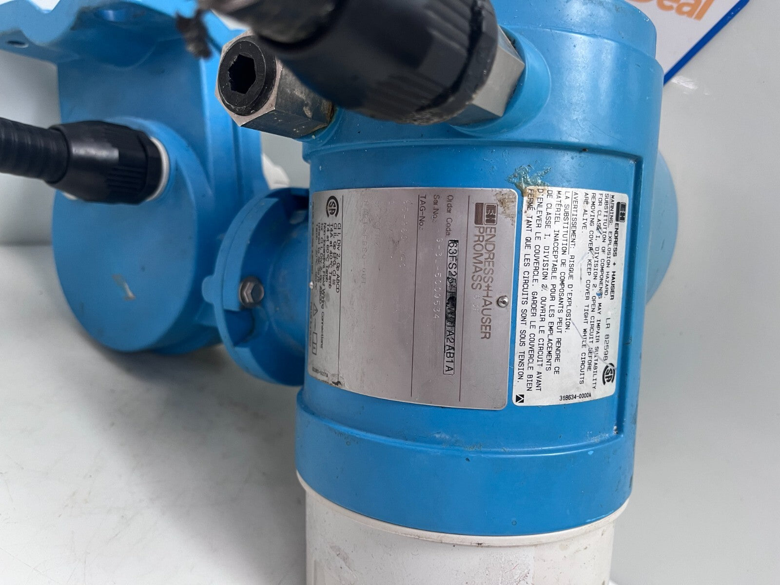 ENDRESS HAUSSER Flowmeter 63FS25-FTW01A2AB1A2