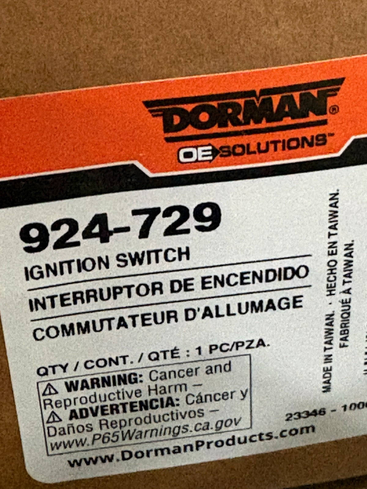 DORMAN IGNITION SWITCH 924-7294