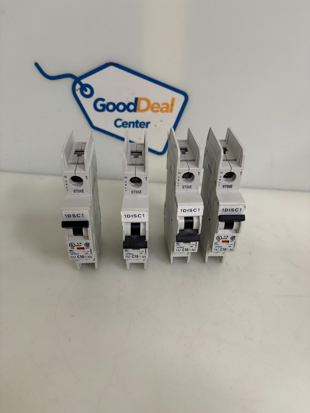 LOT OF 4 EATON 10 A CIRCUIT BREAKER FAZ-C10/1-NA-SP