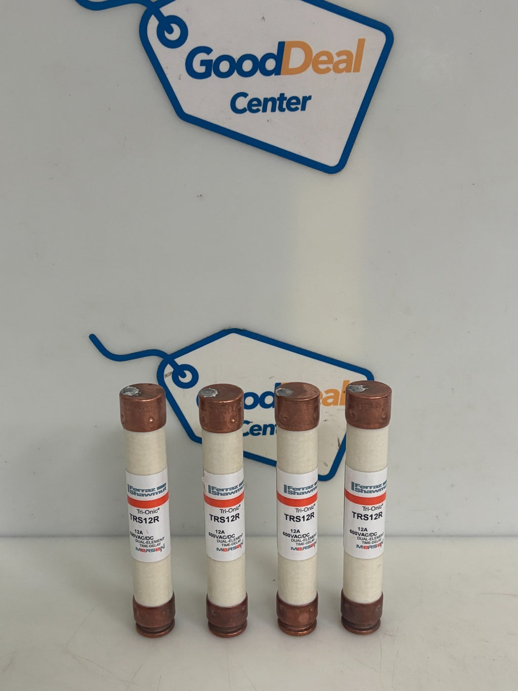 LOT OF 4 FERRAZ SHAWMUT TRI-ONIC 12A 600V TRS12R FUSE0