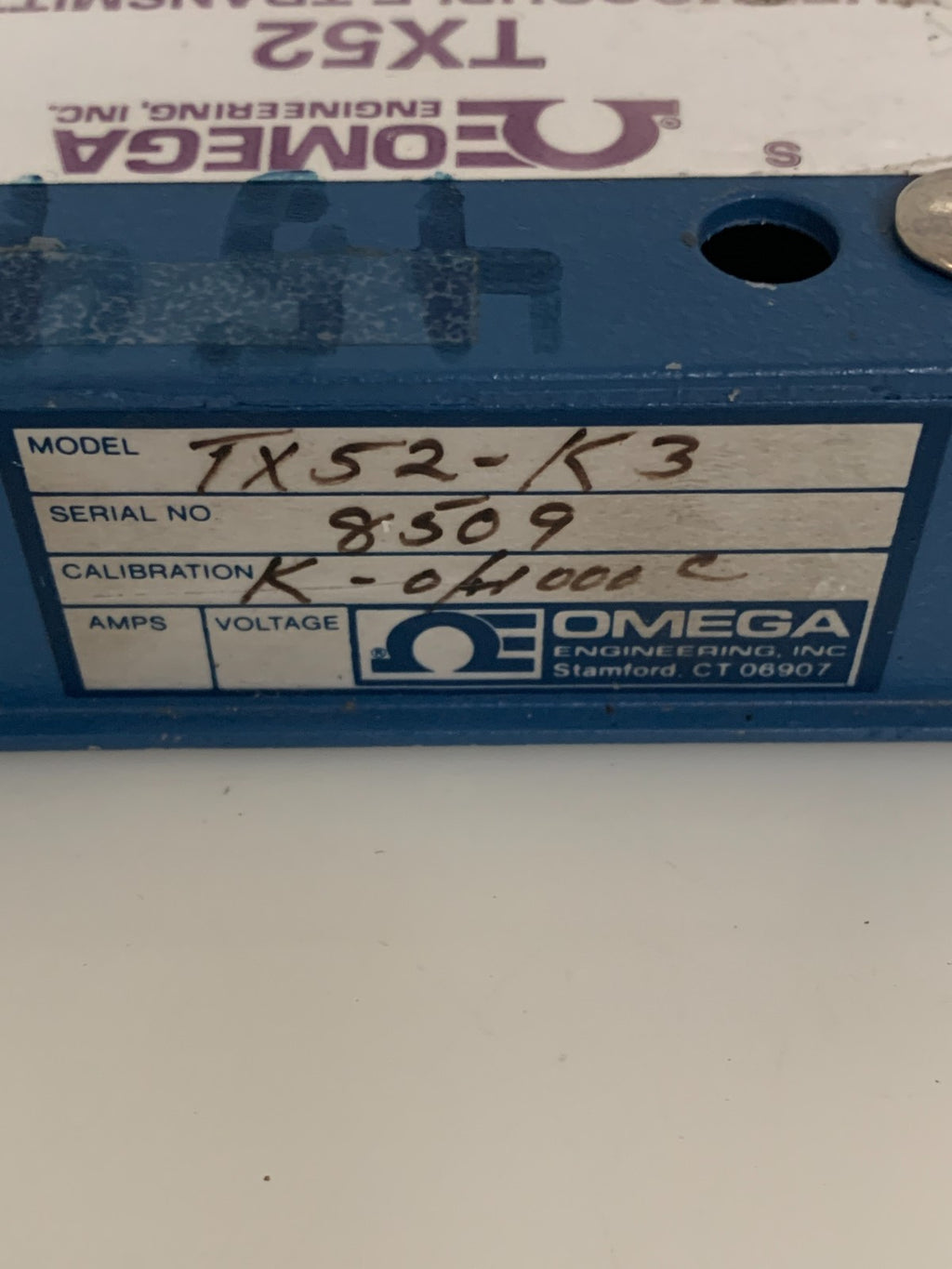 OMEGA THERMOCOUPLE TRANSMITTER TX52